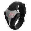 MAIKOU W01 Fashionable Digital Wrist Watch with Red Light and Silicone Band Black/Silver (BULK)